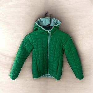 Cat&Jack Kids' Solid Quilted Puffer Jacket Green Size S Unisex